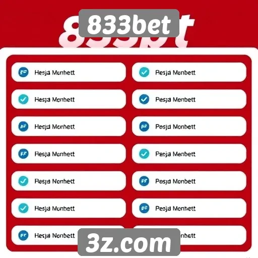 Métodos de pagamento suportados pelo 833bet